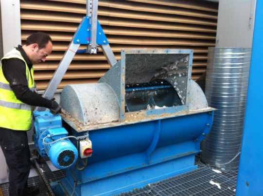 Air flow waste stream separator